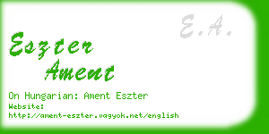 eszter ament business card